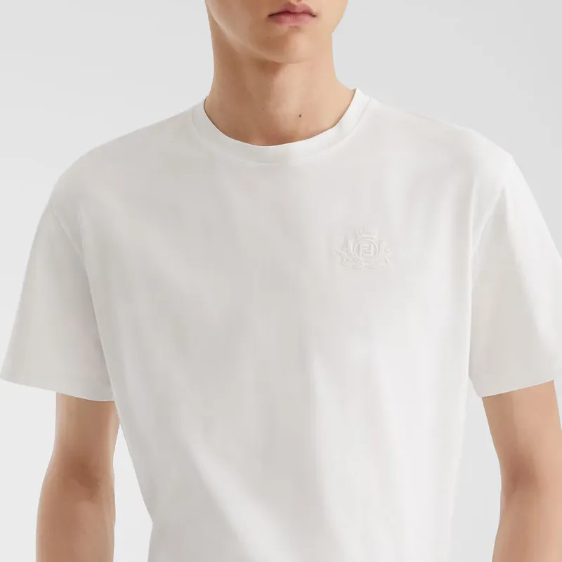 FENDI T Shirts Men White-3
