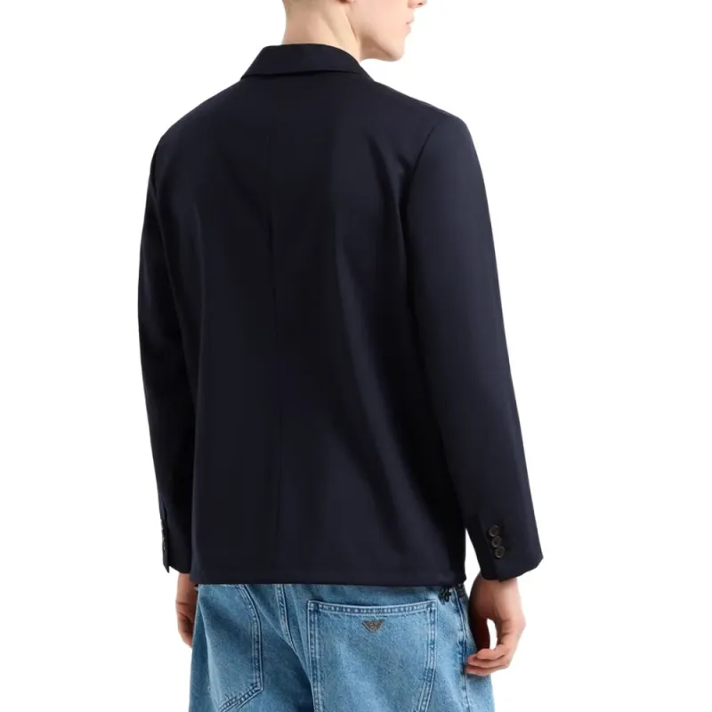 EMPORIO ARMANI Single breasted Jacket In A Lightweight Virgin wool Blend Twill-2