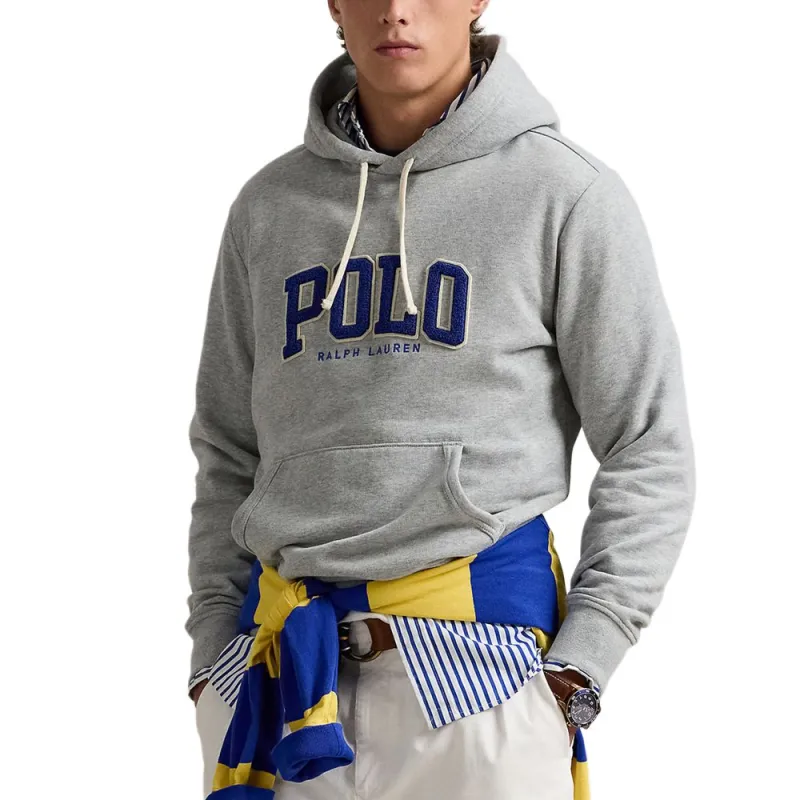 Polo Ralph Lauren Logo Flocked Drawstring Hoodie-3