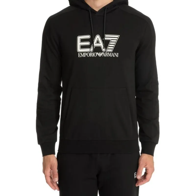 EMPORIO ARMANI Logo-print Cotton Hoodie-4