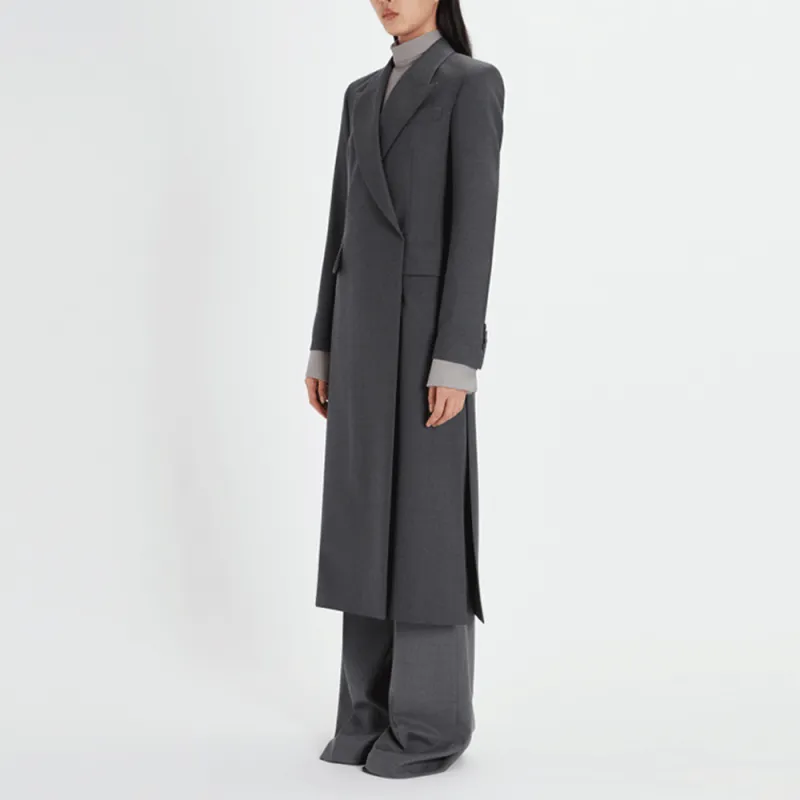 SportMax Coats Women's Dark Gray-3