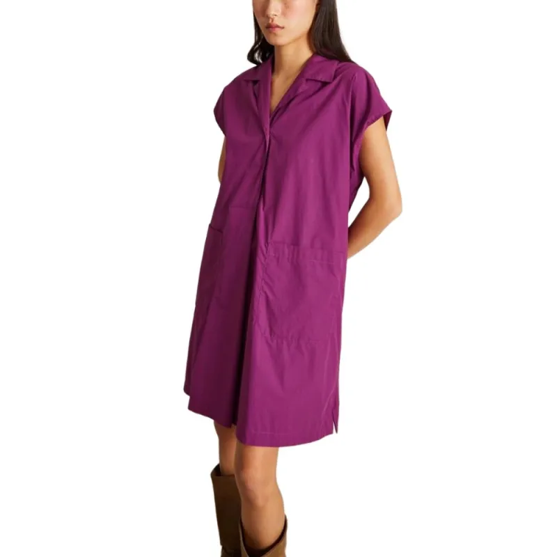 WEEKEND MaxMara Short Sleeved Dress Women's Purple-3