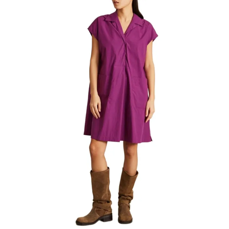 WEEKEND MaxMara Short Sleeved Dress Women's Purple-1