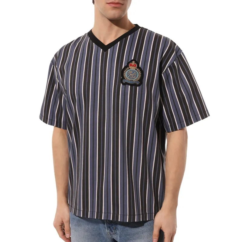 KENZO Logo patch Striped T shirt-2