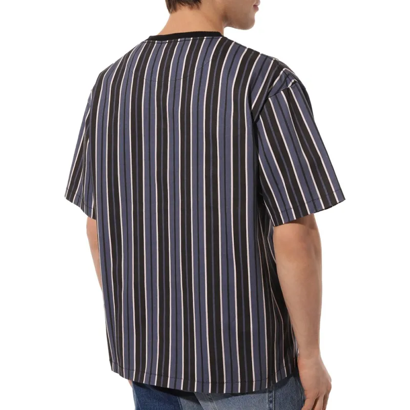 KENZO Logo patch Striped T shirt-3