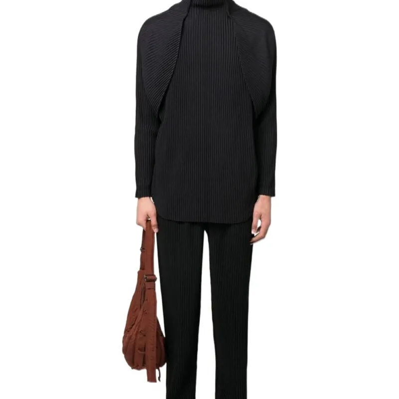 Homme Plissé Issey Miyake T Shirts Men Black-4