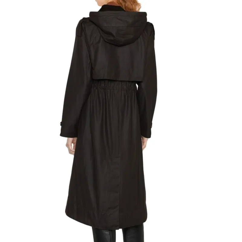 BARBOUR Trench Coats Women's Black-3