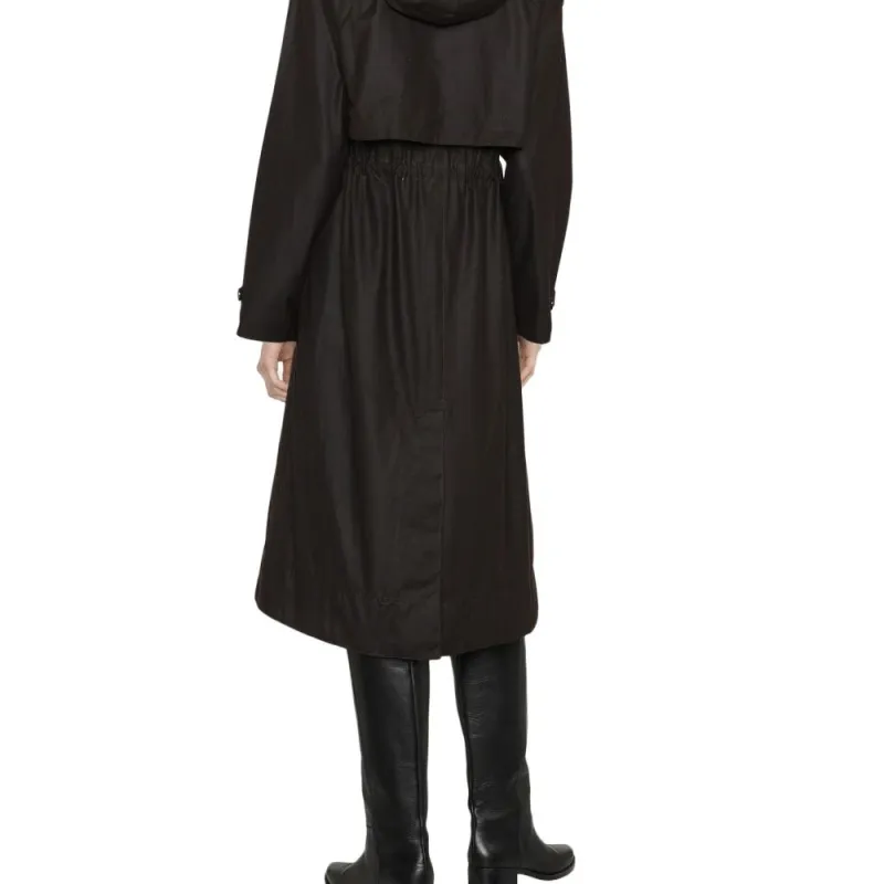 BARBOUR Trench Coats Women's Black-2