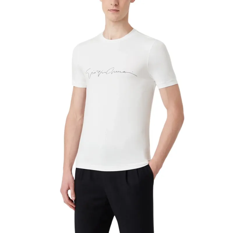GIORGIO ARMANI Logo Printed Crewneck T Shirt-3