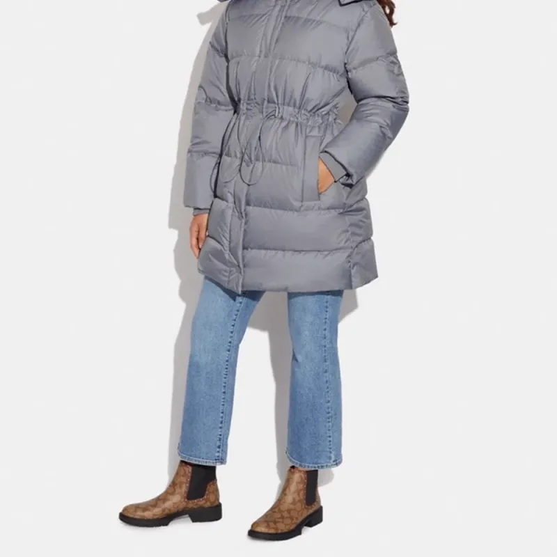 COACH FW23 Down Jacket Women's Gray-3