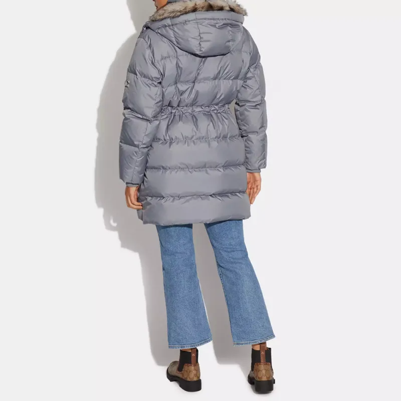 COACH FW23 Down Jacket Women's Gray-2