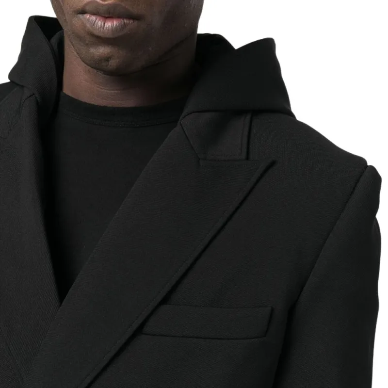 BALMAIN Tie fastening Hooded Jacket-4