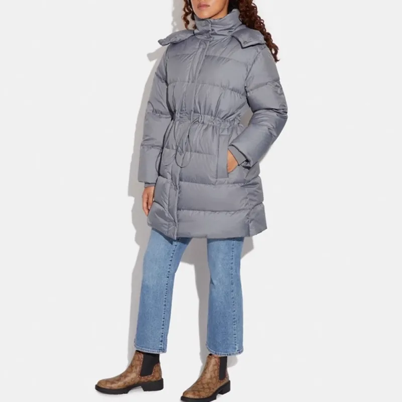 COACH FW23 Down Jacket Women's Gray-1
