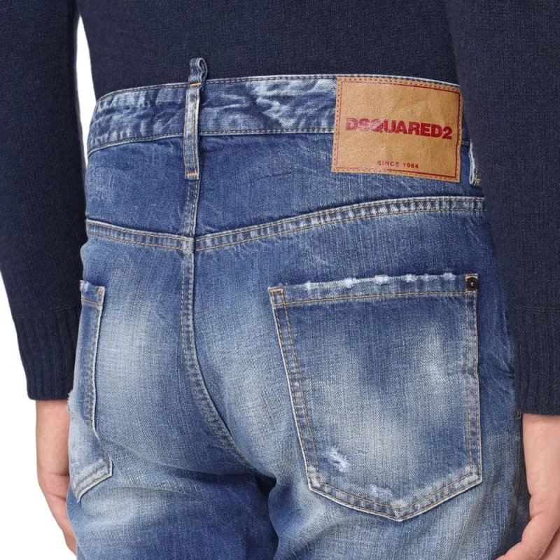 DSQUARED 2 Distressed Straight Leg Jeans-4