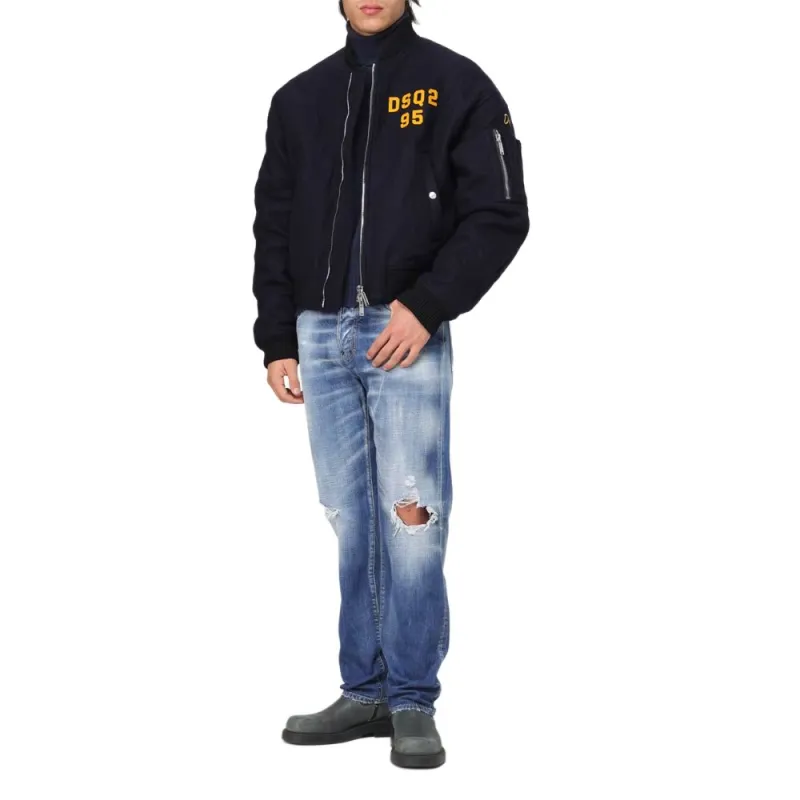 DSQUARED 2 Distressed Straight Leg Jeans-1