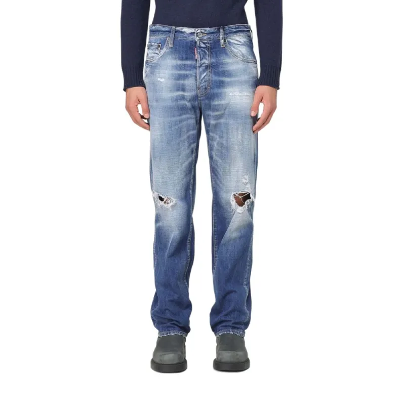 DSQUARED 2 Distressed Straight Leg Jeans-2