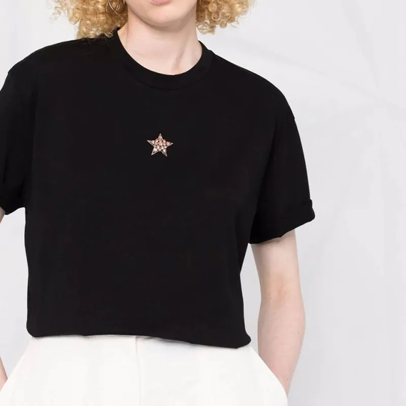 Stella McCartney Star Embellished Crewneck T Shirt-4