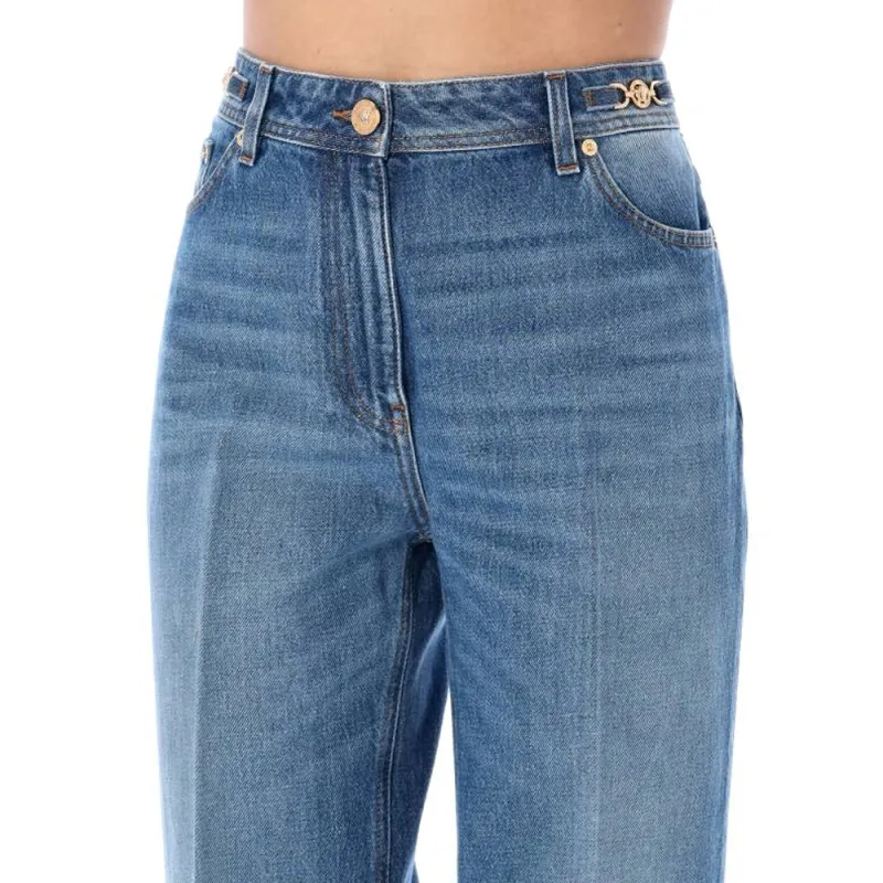 VERSACE Mid rise Tailored Boyfriend Jeans-2
