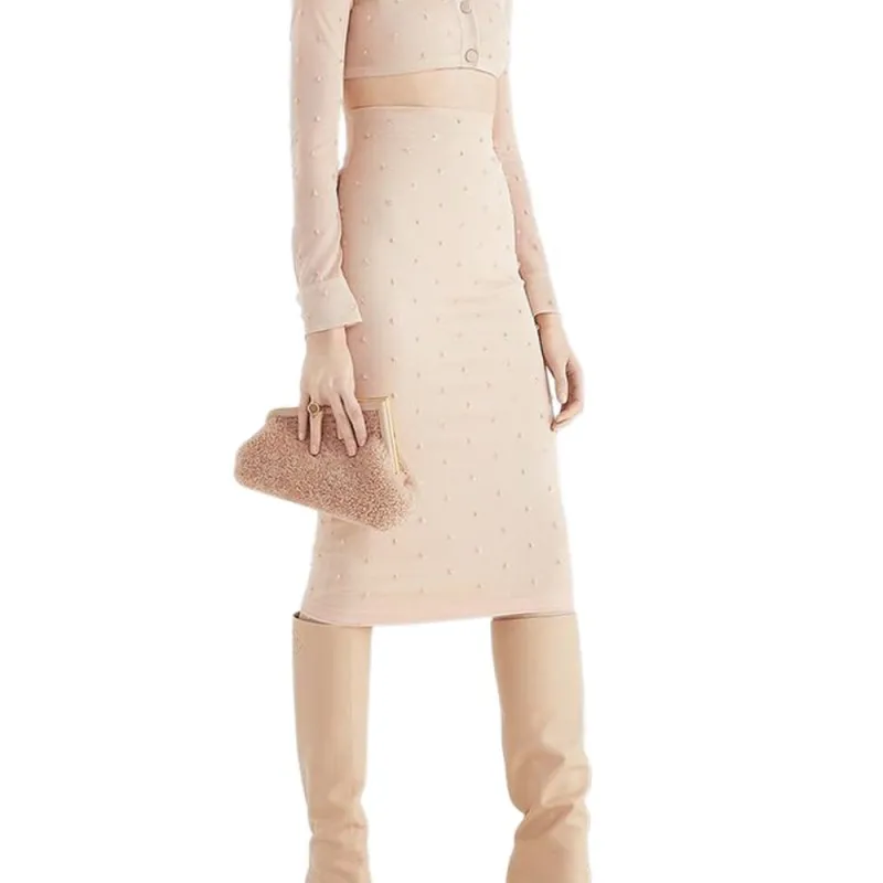 FENDI Casual Long Skirts Women's Pink-3