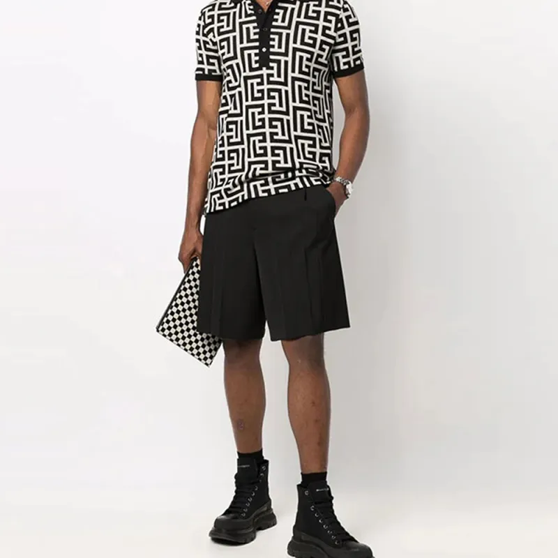 BALMAIN SS22 Polo Shirt Men's Black-4