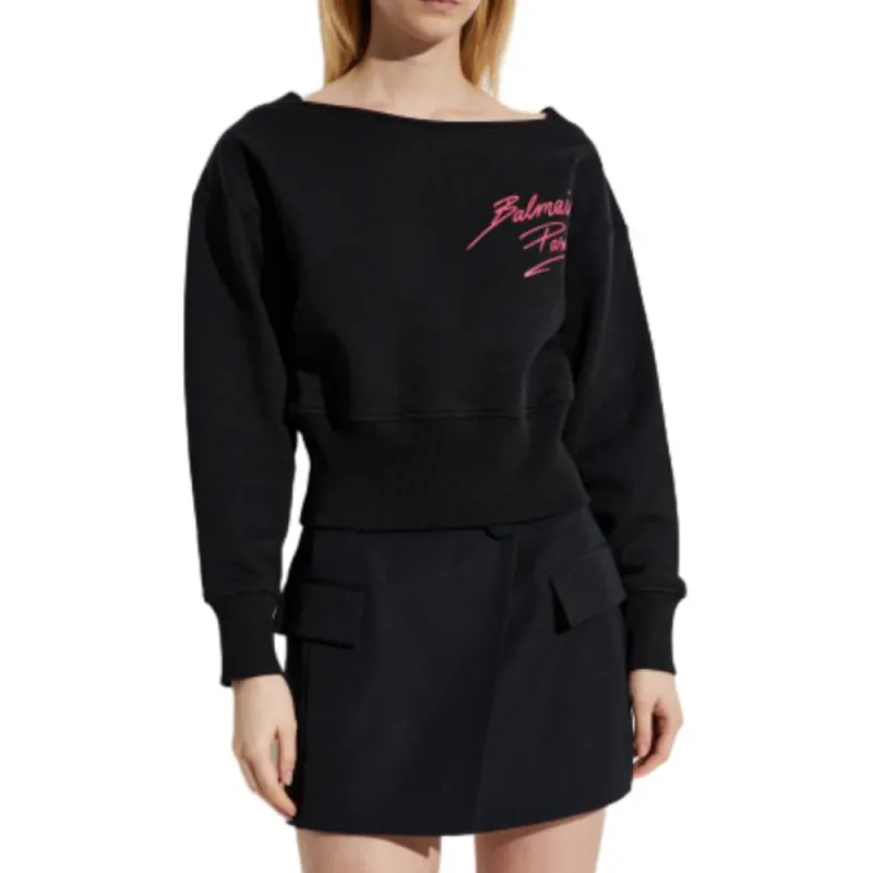 BALMAIN Cropped Sweatshirt-2