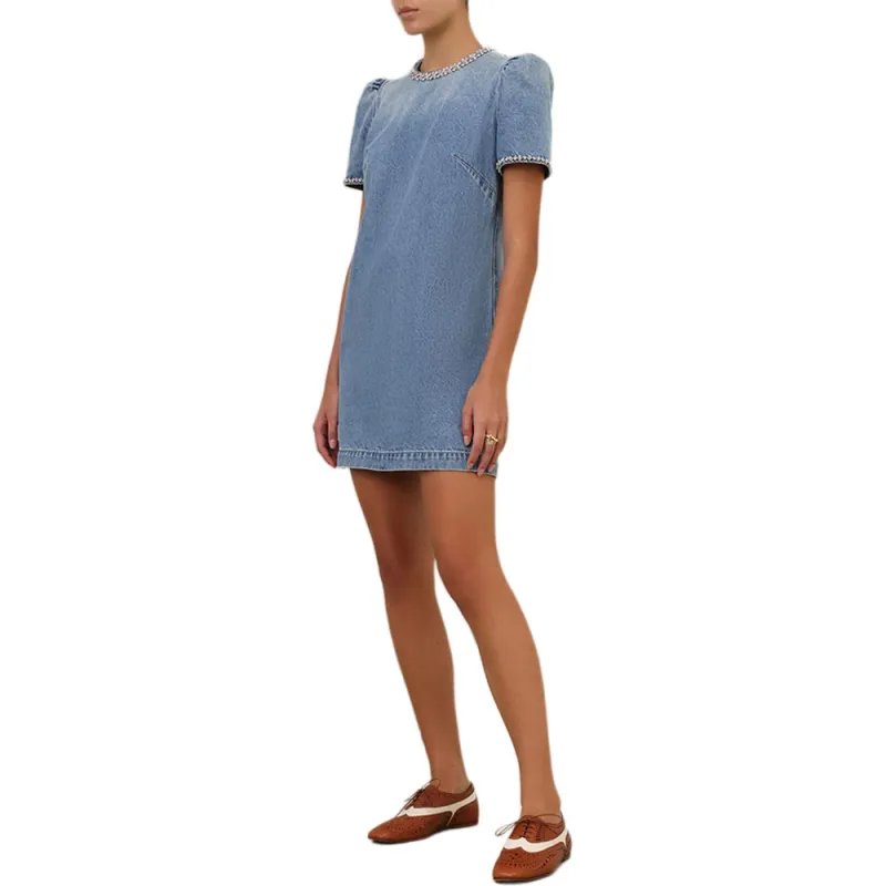 Zimmermann Crush Embellished Denim Dress-3