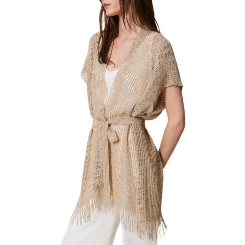 TWINSET MILANO SS25 Cloak Women's Light Ginger Beige-4