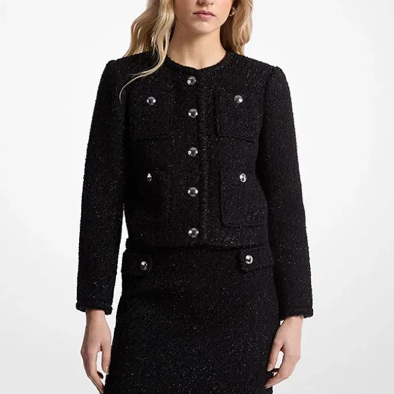 MICHAEL KORS Metallic Tweed Jacket-2