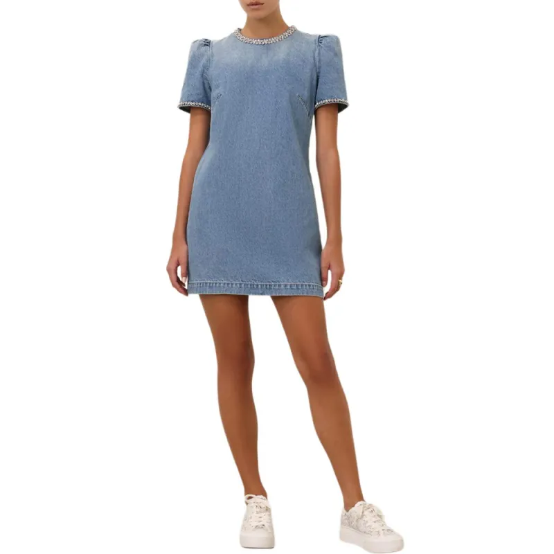 Zimmermann Crush Embellished Denim Dress-2