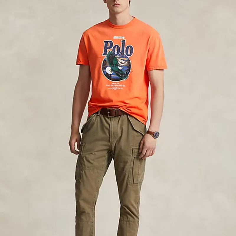 Polo Ralph Lauren T Shirt Men's Carrot Orange-4