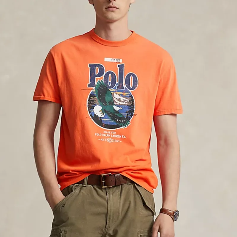 Polo Ralph Lauren T Shirt Men's Carrot Orange-2