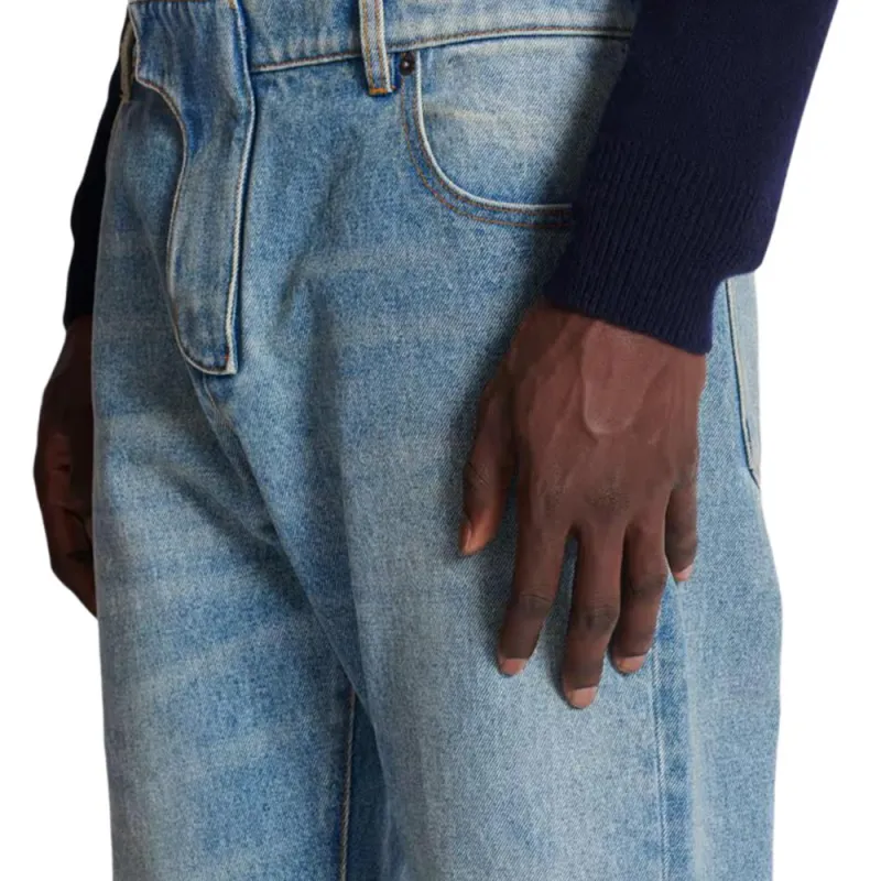 BALMAIN Jeans Men Blue-6