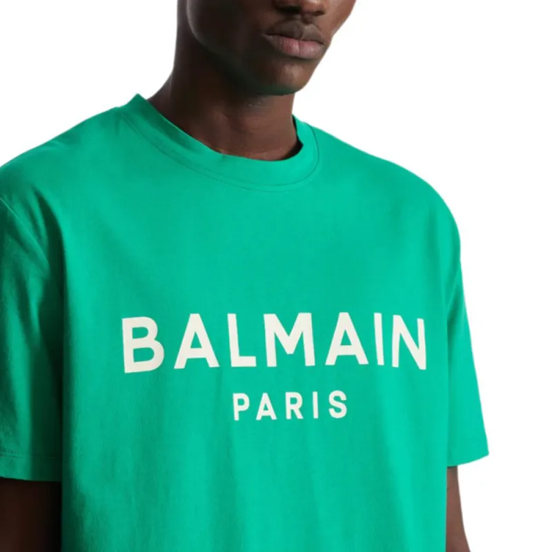 BALMAIN Logo print T shirt-5
