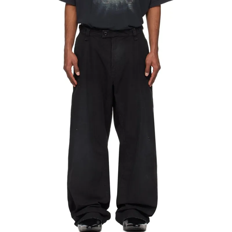 Distressed Straight-Leg Trousers-2