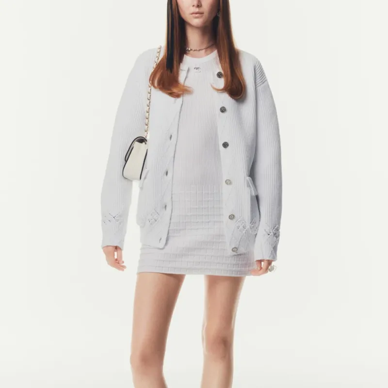 CHANEL 25P Spring Summer Preview Collection Knitwear Women's White-3