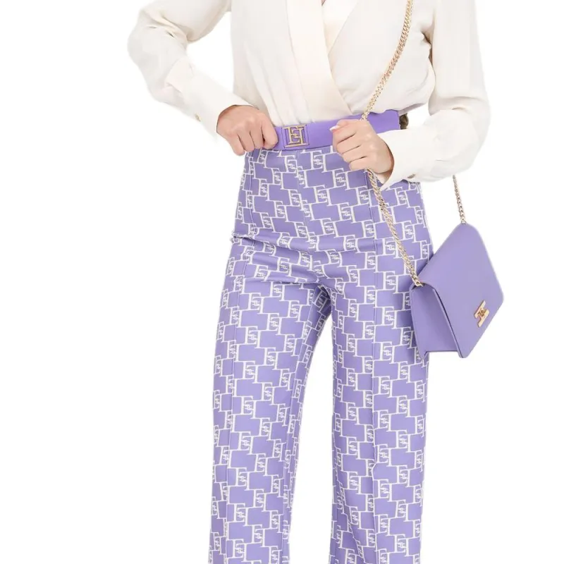 Elisabetta Franchi Casual Pants Women's Purple-3