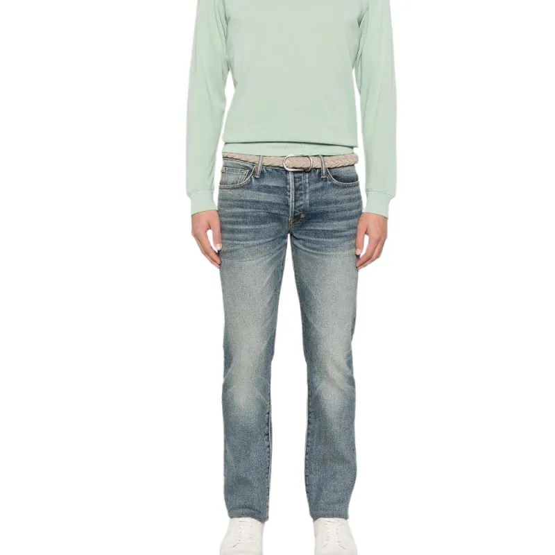 TOM FORD Logo Tag Straight Leg Jeans-2