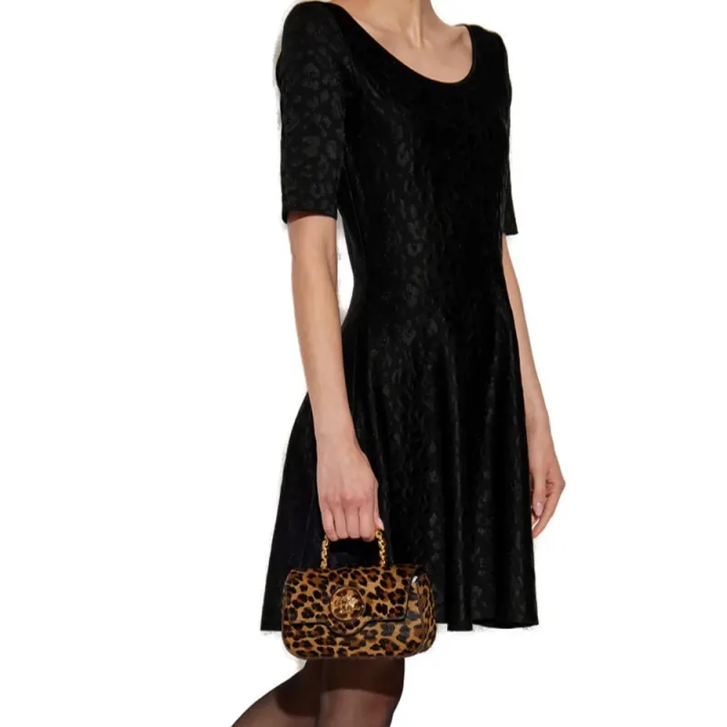 VERSACE Short Sleeved Flared Dress-3