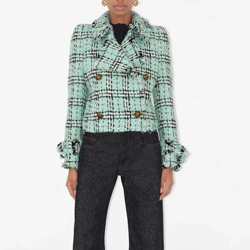 Burberry Jackets & Coats Women's Aqua Green-4
