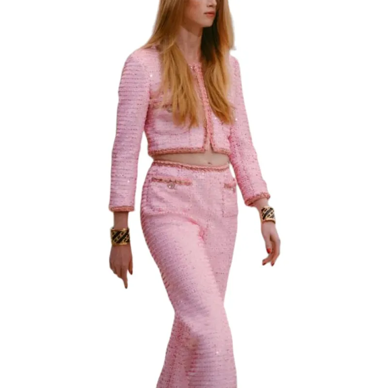 CHANEL Casual Pants Women's Pink-1