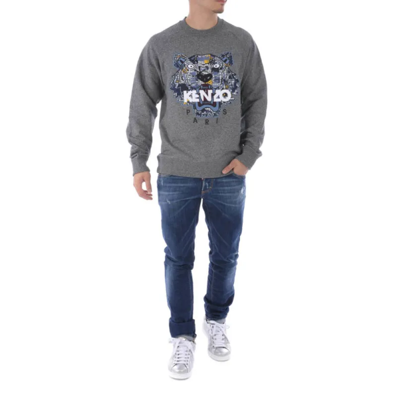 KENZO Sweatshirts Men Gray-3