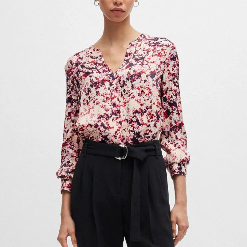 Boss Floral print Satin Shirt-3