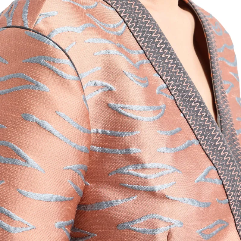GIORGIO ARMANI Short Jacket In A Jacquard Silk Blend-5