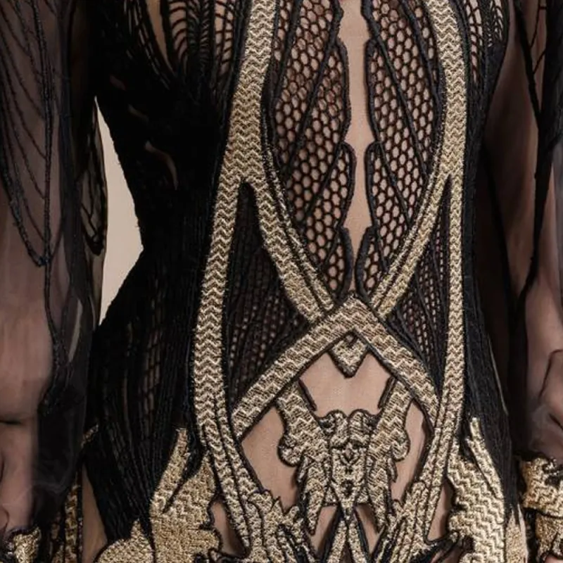 Gemy Maalouf Long-Sleeved Dresses Women's Black-4