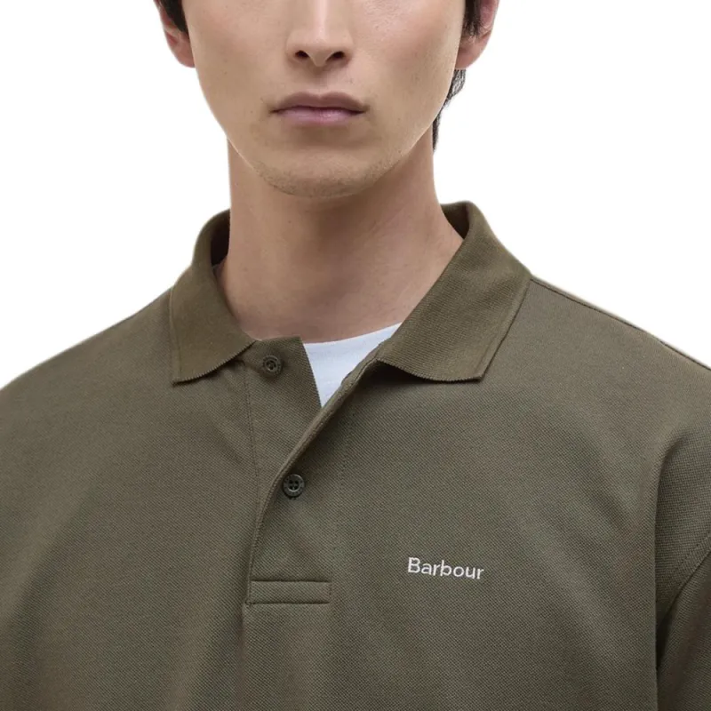 BARBOUR SS25 Polo Shirt Unisex Olive Green-5