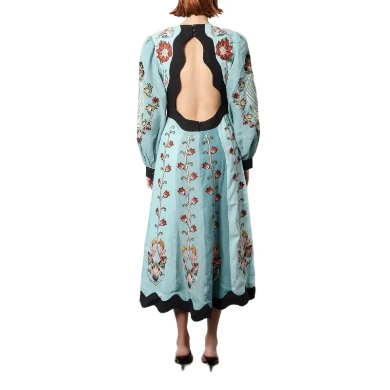 Farm Rio Flowing Beauty Midi Dress-3
