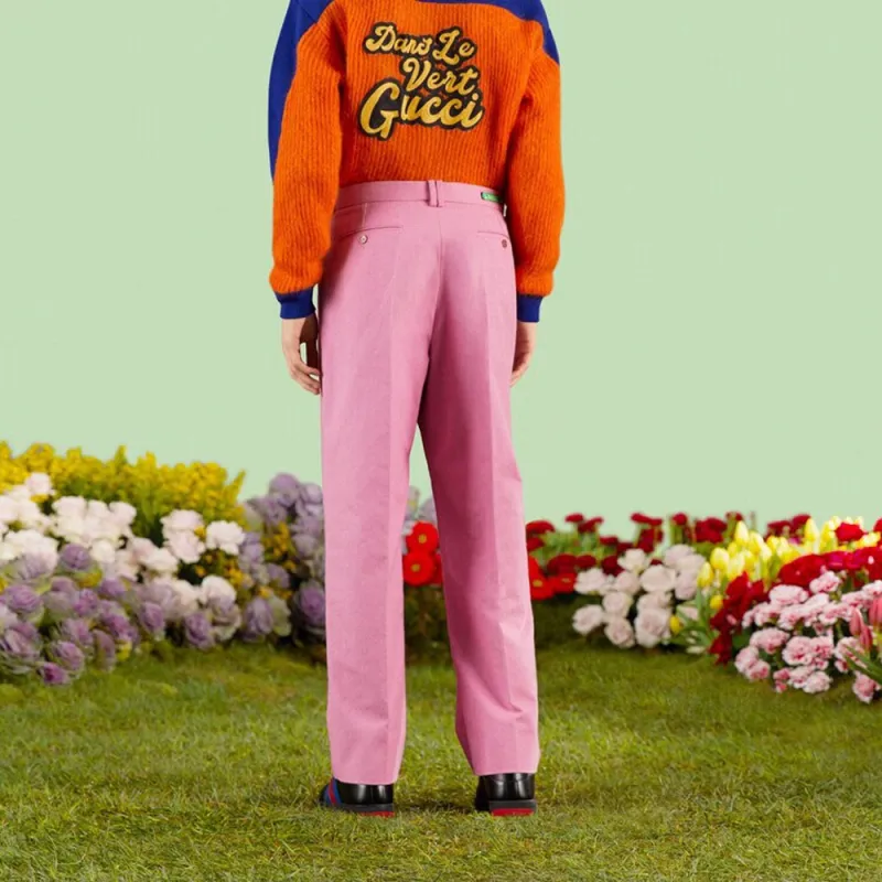 GUCCI SS23 Casual Pants Men's Pink-3