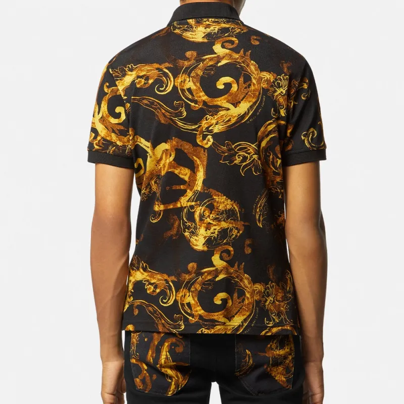 VERSACE Polo Shirts Men Black-3