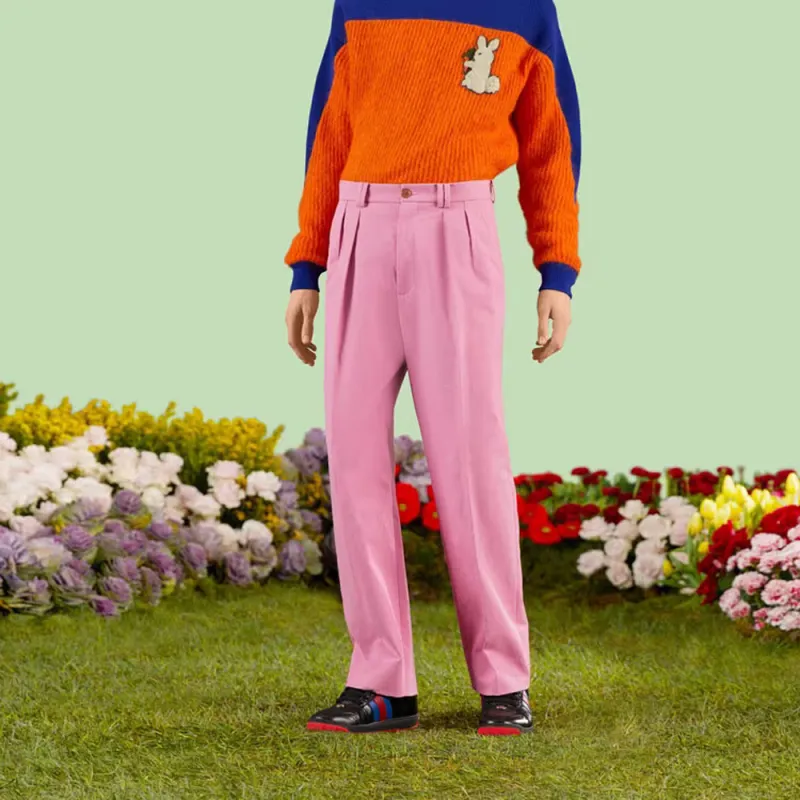 GUCCI SS23 Casual Pants Men's Pink-2