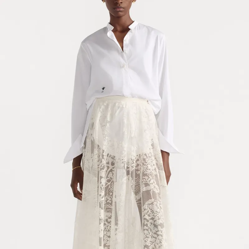 DIOR Casual Long Skirt Women's Beige-4